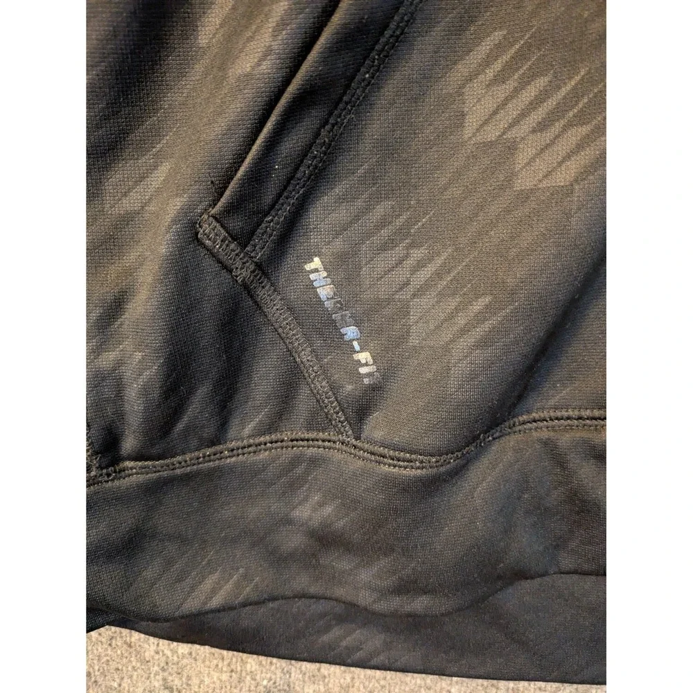 Nike Hoodie Men's XL Black Geometric Therma-Fit Full Zip  Sports Basketball